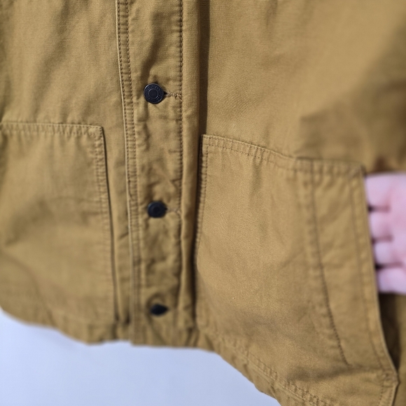 Old Navy Canvas Flannel Buffalo Check Lined Workwear Corduroy Collar Jacket XL - Picture 6 of 13